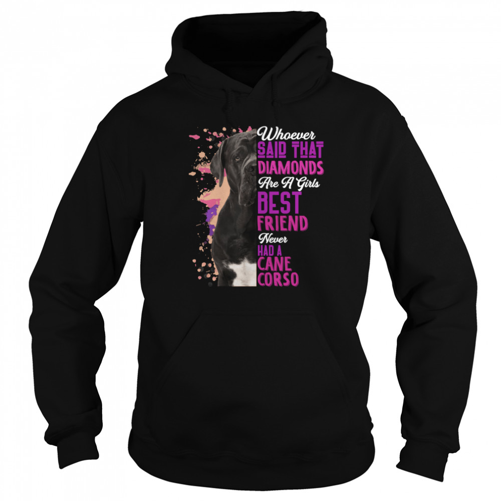 Cane Corso Are A Girls Best Friend Dog Mama Mom Cool Shirt Unisex Hoodie