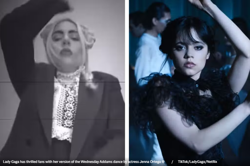 Lady Gaga recreates viral ‘Wednesday Addams dance’ from Netflix series on TikTok